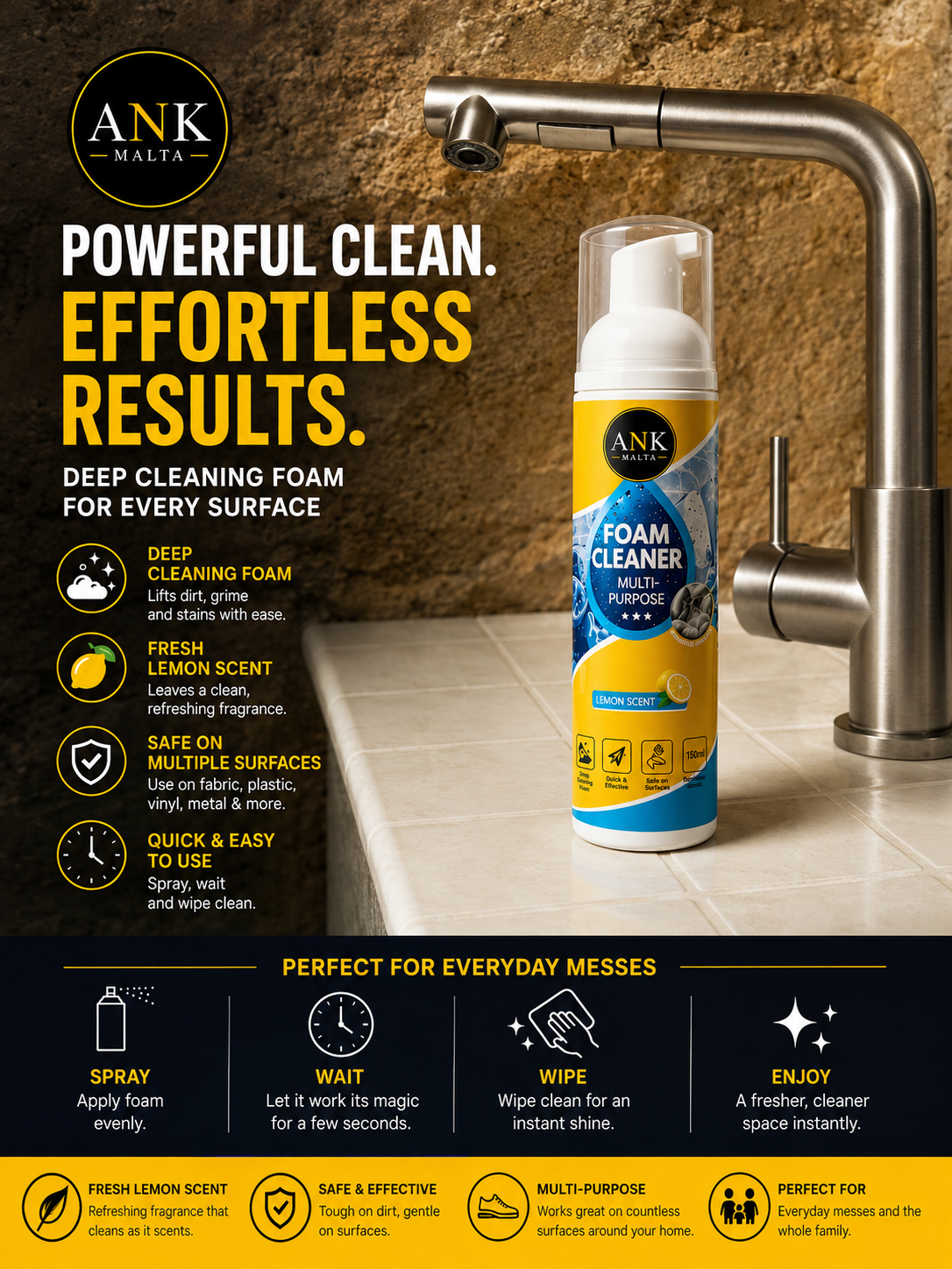 ANK 4 in 1 Enzyme Foam Cleaner™